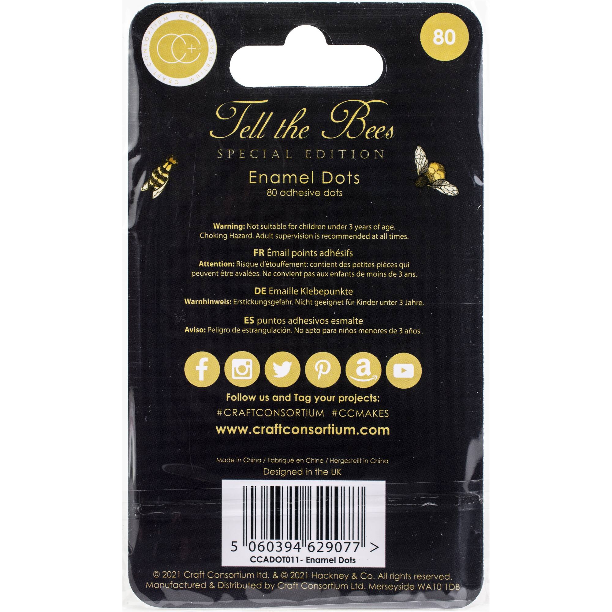 Craft Consortium Tell the Bees Adhesive Enamel Dots